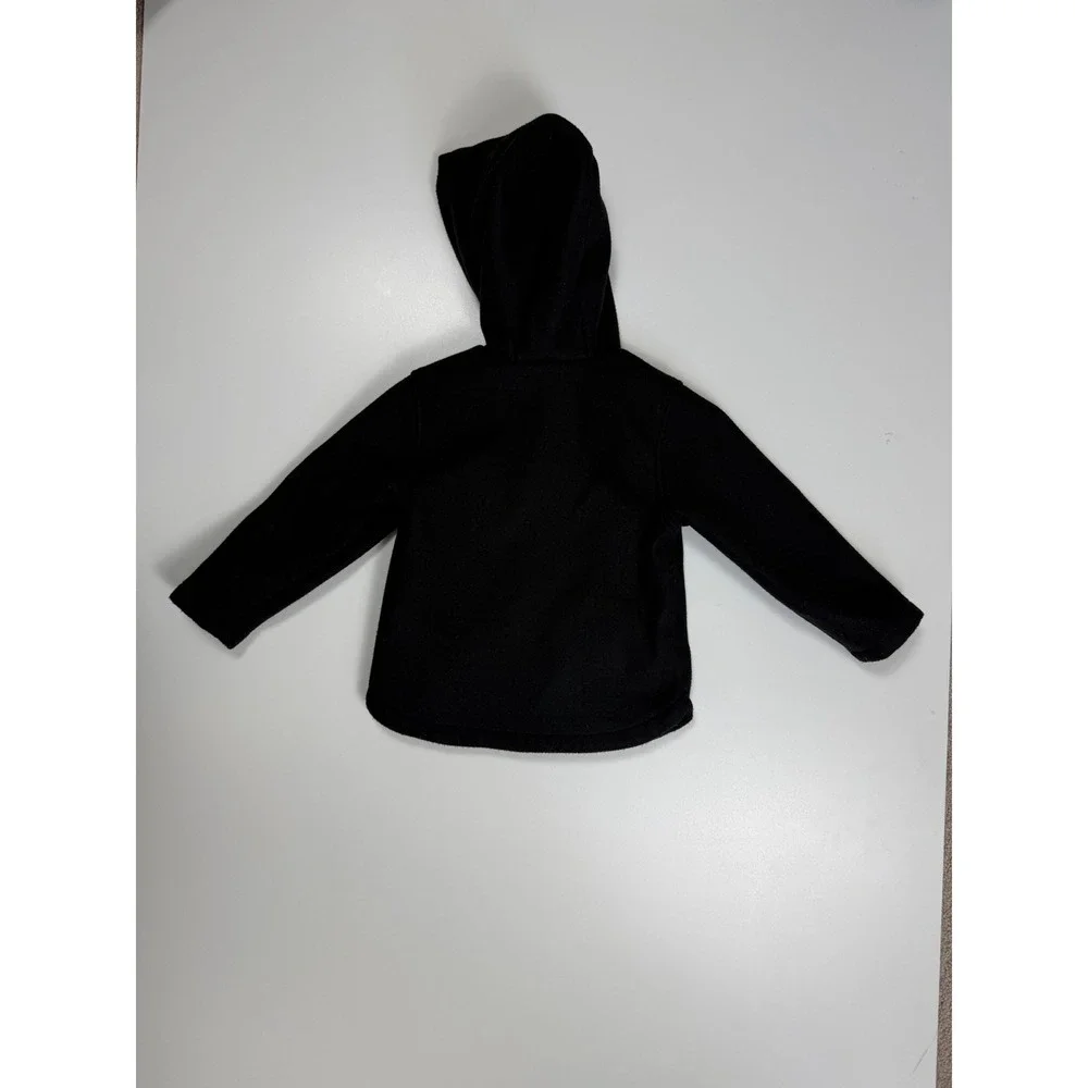 Old Navy Kids Black Sherpa Lined Hooded Pea‎ Coat with Animal Ears 4T Jacket
